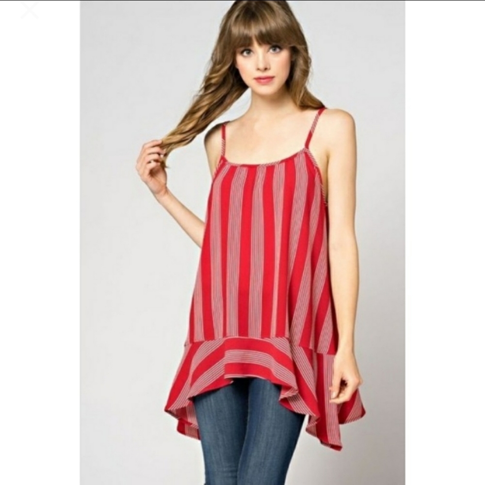 Red Stripes Cami - Picture 2 of 4